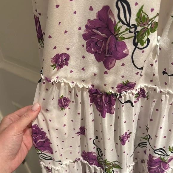 Floral Purple and White Women's Dress